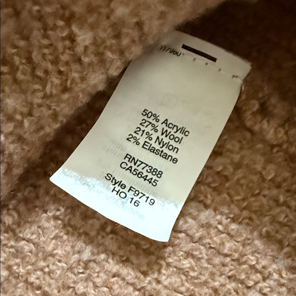 Madewell Southfield mock neck wool blend sweater fawn brown womens S - Picture 2 of 3